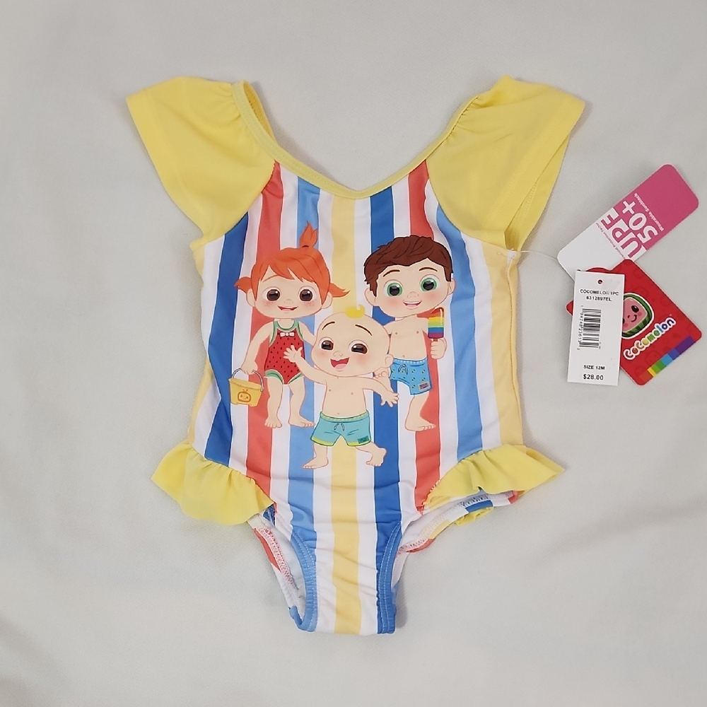 Cocomelon Girl's Swimsuit Size: 12M
